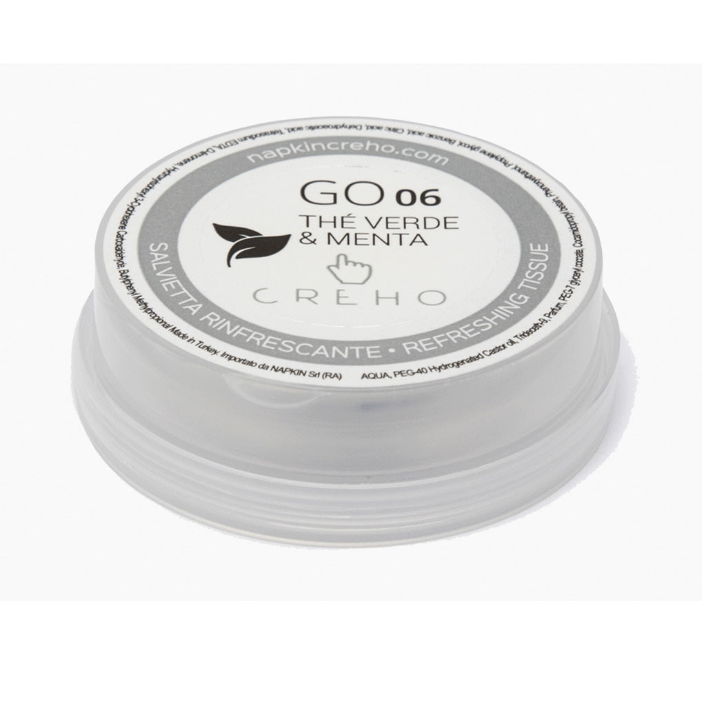 NAPKIN GO GREEN TEA Ready-to-Use Single-Use Moistened Wipe
