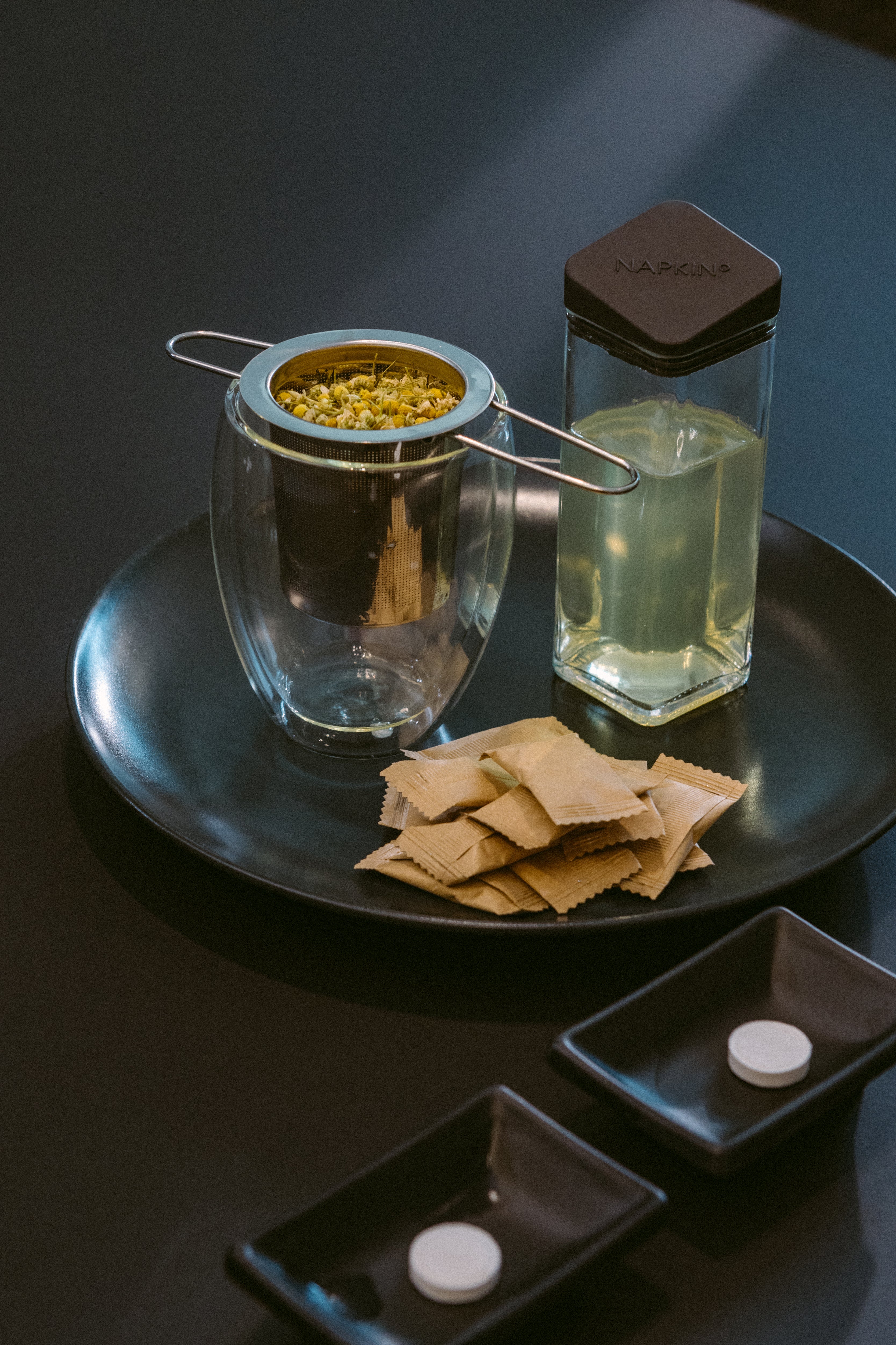 BLACK CUP Black Melamine Resin Cup for Napkin Courtesy Service