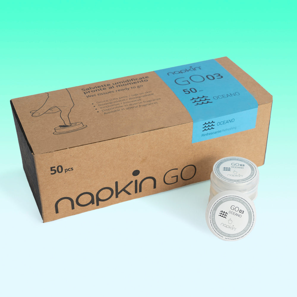 NAPKIN GO OCEAN Ready-to-Use Single-Use Moistened Wipe