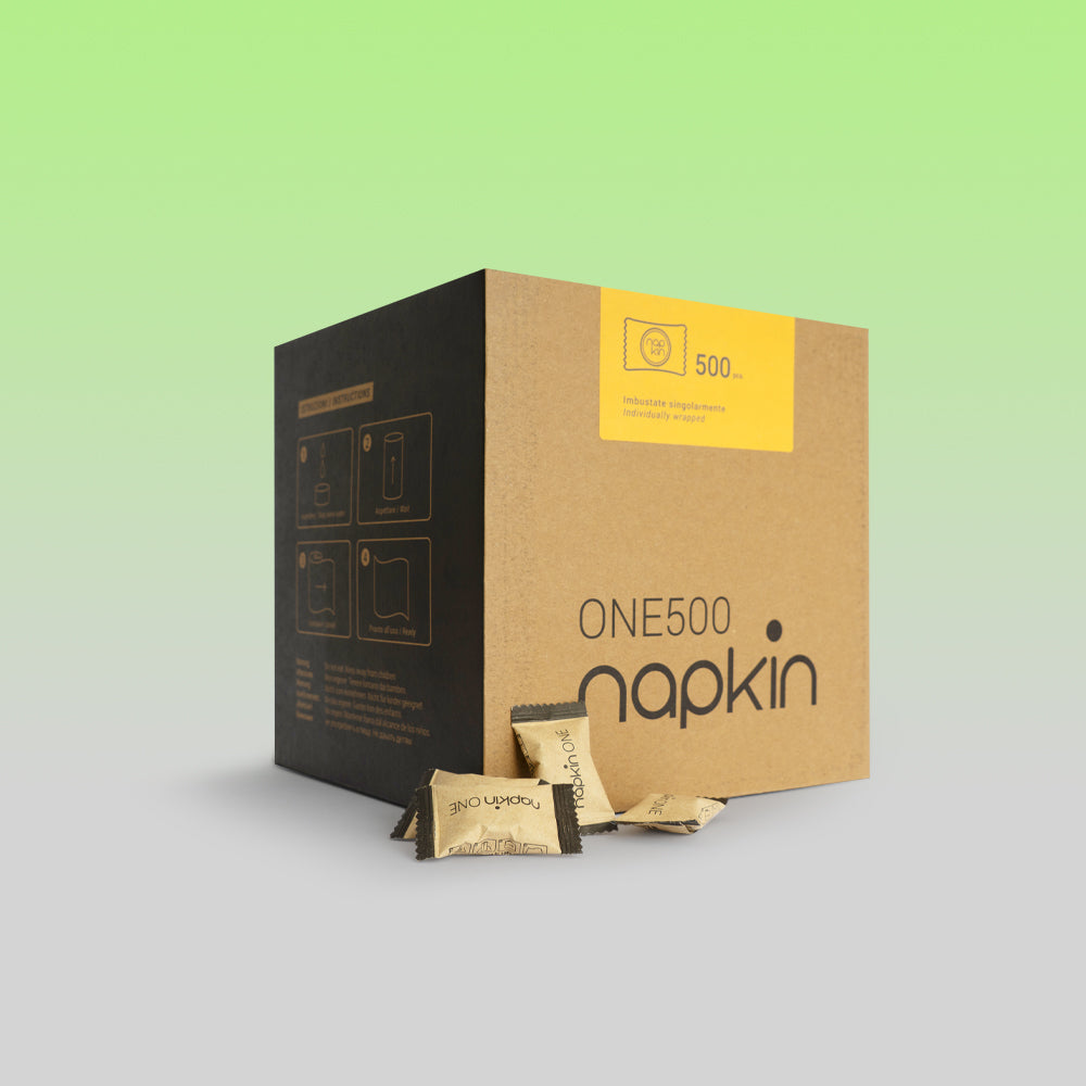 ONE 500 Single-Use Compressed Wipes in Viscose to Moisten – Individually Wrapped