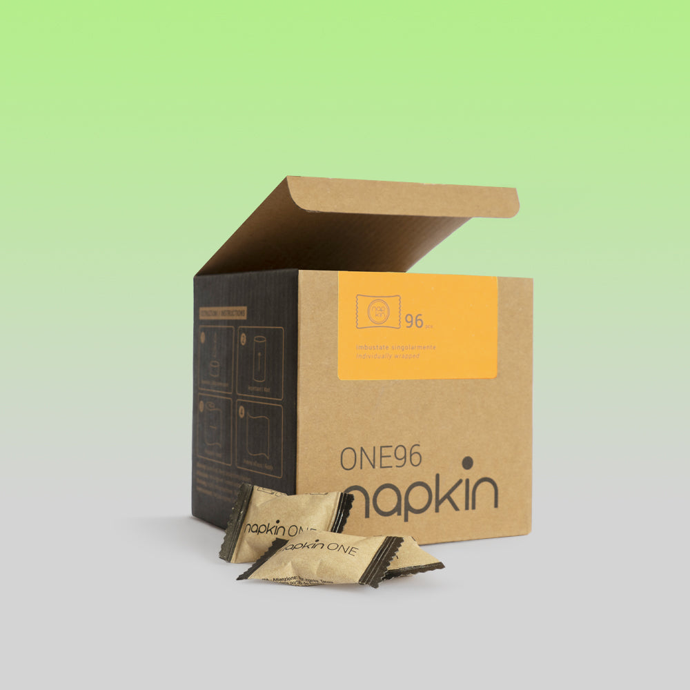 ONE 96 Single-Use Compressed Wipes in Viscose to Moisten – Individually Wrapped