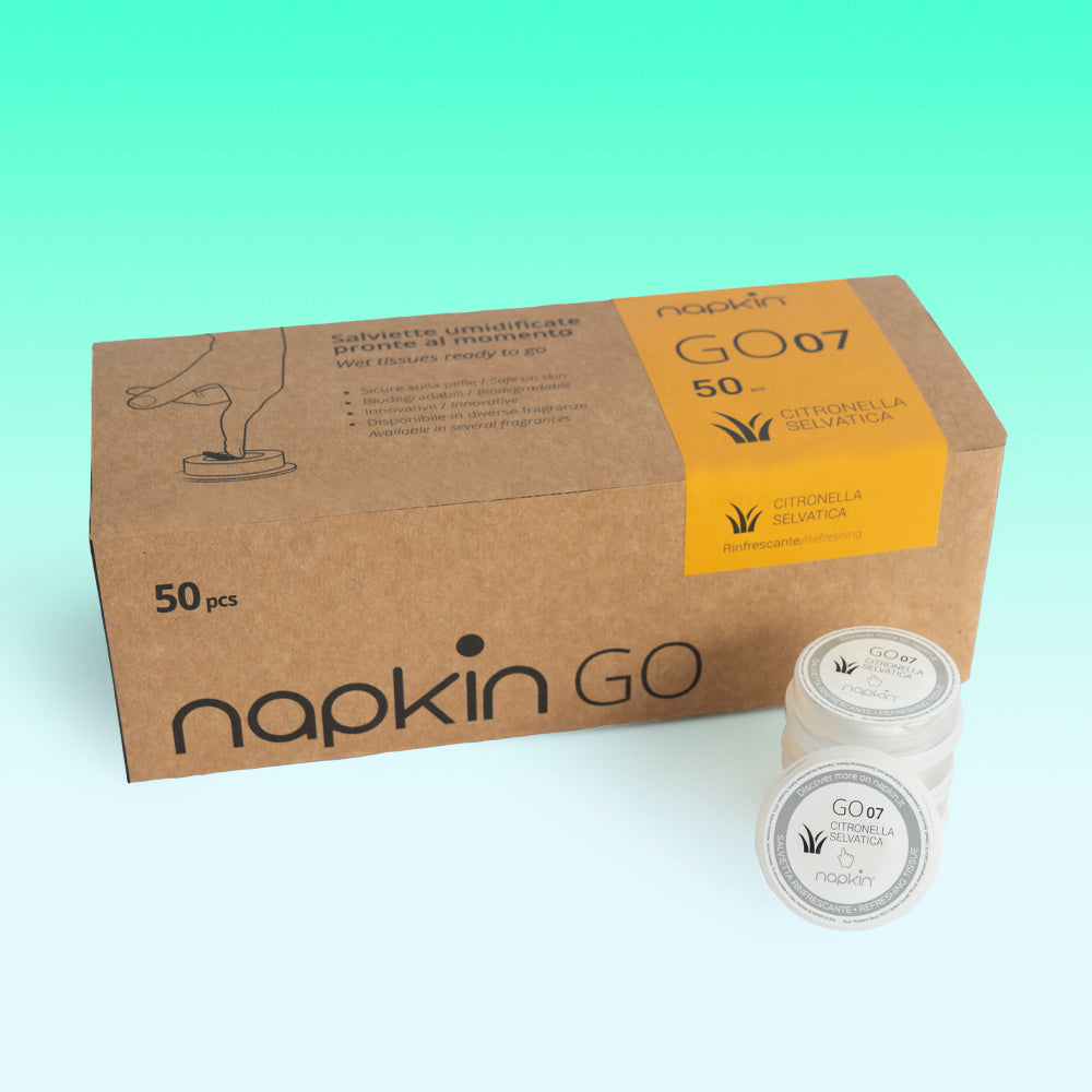 NAPKIN GO CITRONELLA Ready-to-Use Single-Use Moistened Wipe